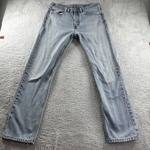 Levi's Mens 505 Blue Jeans Straight Leg Regular Fit 34x34‎ (33x30) Distressing